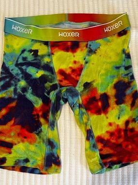 Woxer Tie-Dye Baller 7” boxer shorts Size Small S rainbow colors pride